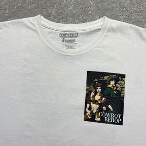 Cowboy Bebop Anime Graphic T-Shirt Mens XL White Sunrise Funimation Spike Faye
